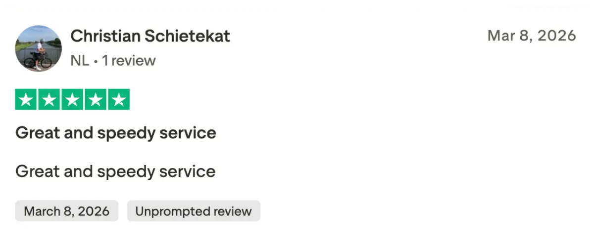Trustpilot klantbeoordeling 5 voor OMNIPTV